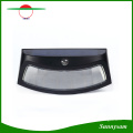 Contrôle de capteur infrarouge LED éclairage 8 LED Solar Power Smile Wall Light extérieure jardin lampe brun et noir